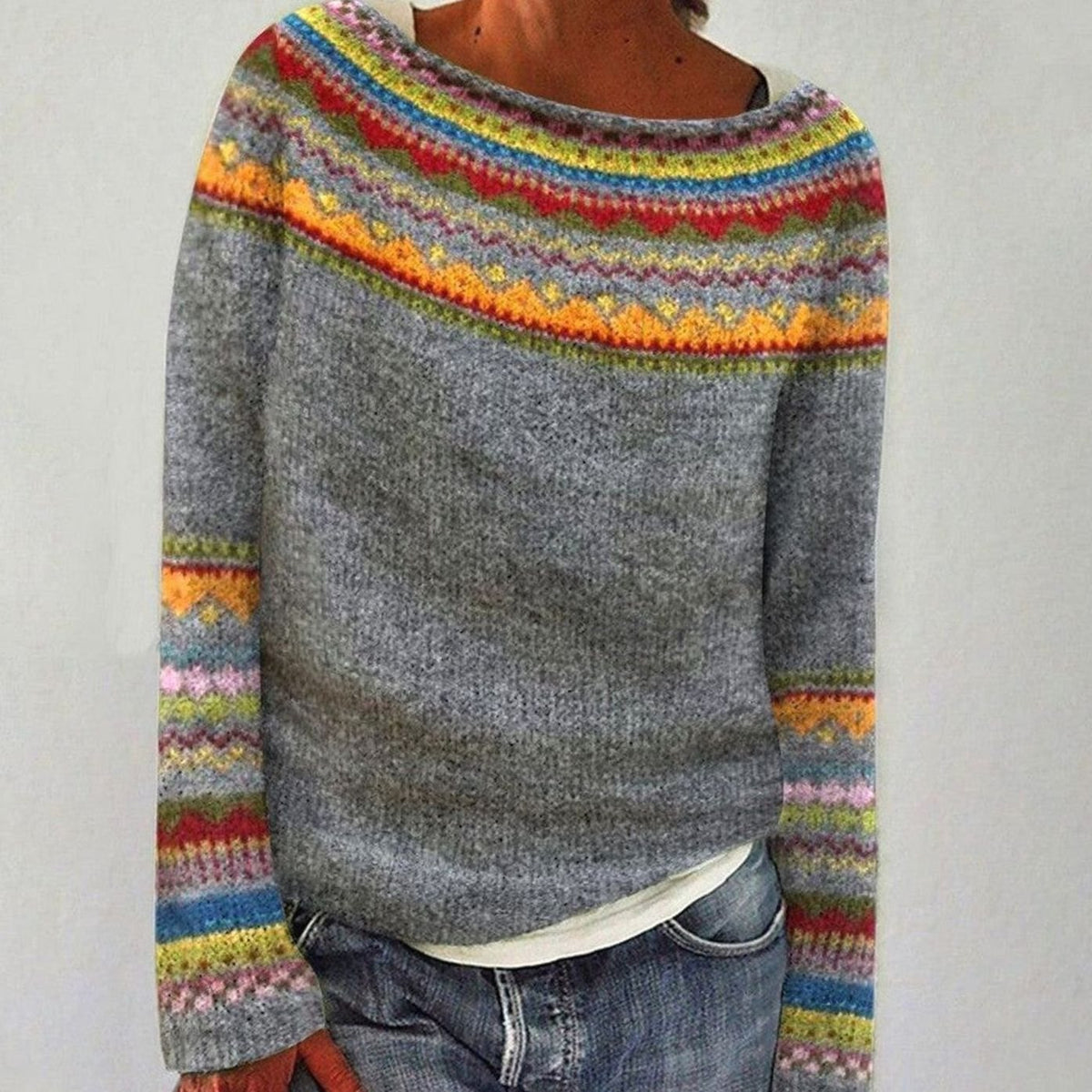Emma | Damen Norwegerpullover Merino-Wolle Fair-Isle