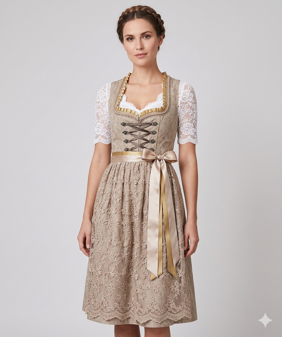 Katharina | Damen Oktoberfest Midikleid für den Herbst