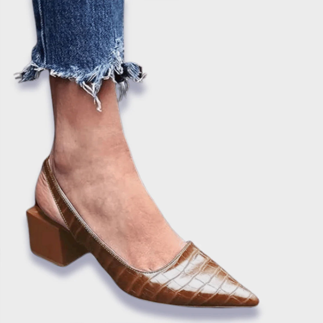 Mia | Damen Orthopädische Croco-Pumps