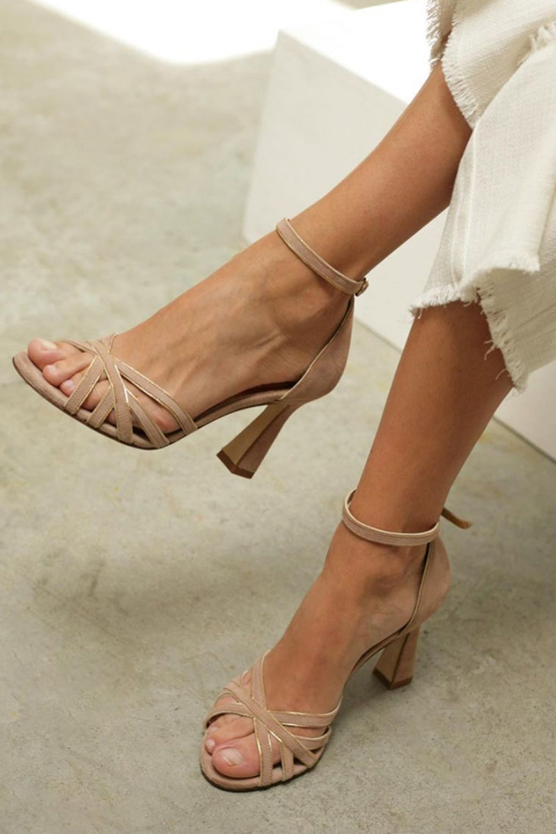 Helena | Damen Patchwork Peeptoe Sommerschuhe