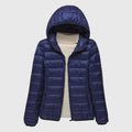 Julia | Damen Pufferjacke mit Wickelbund und hohem Kragen