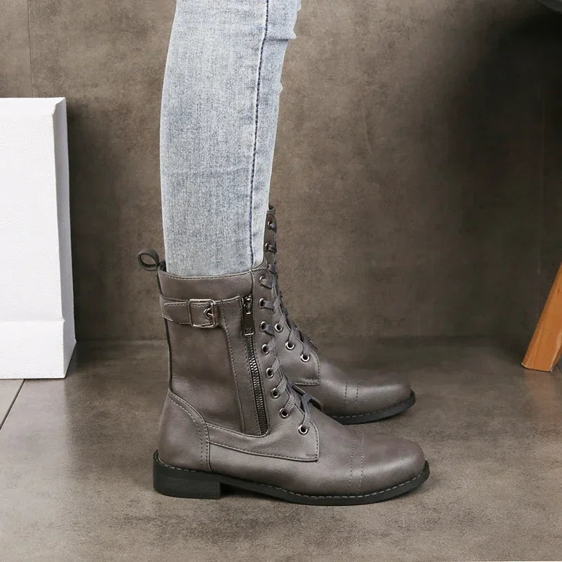 Melina | Damen Schnürstiefel mit Reißverschluss für den Alltag