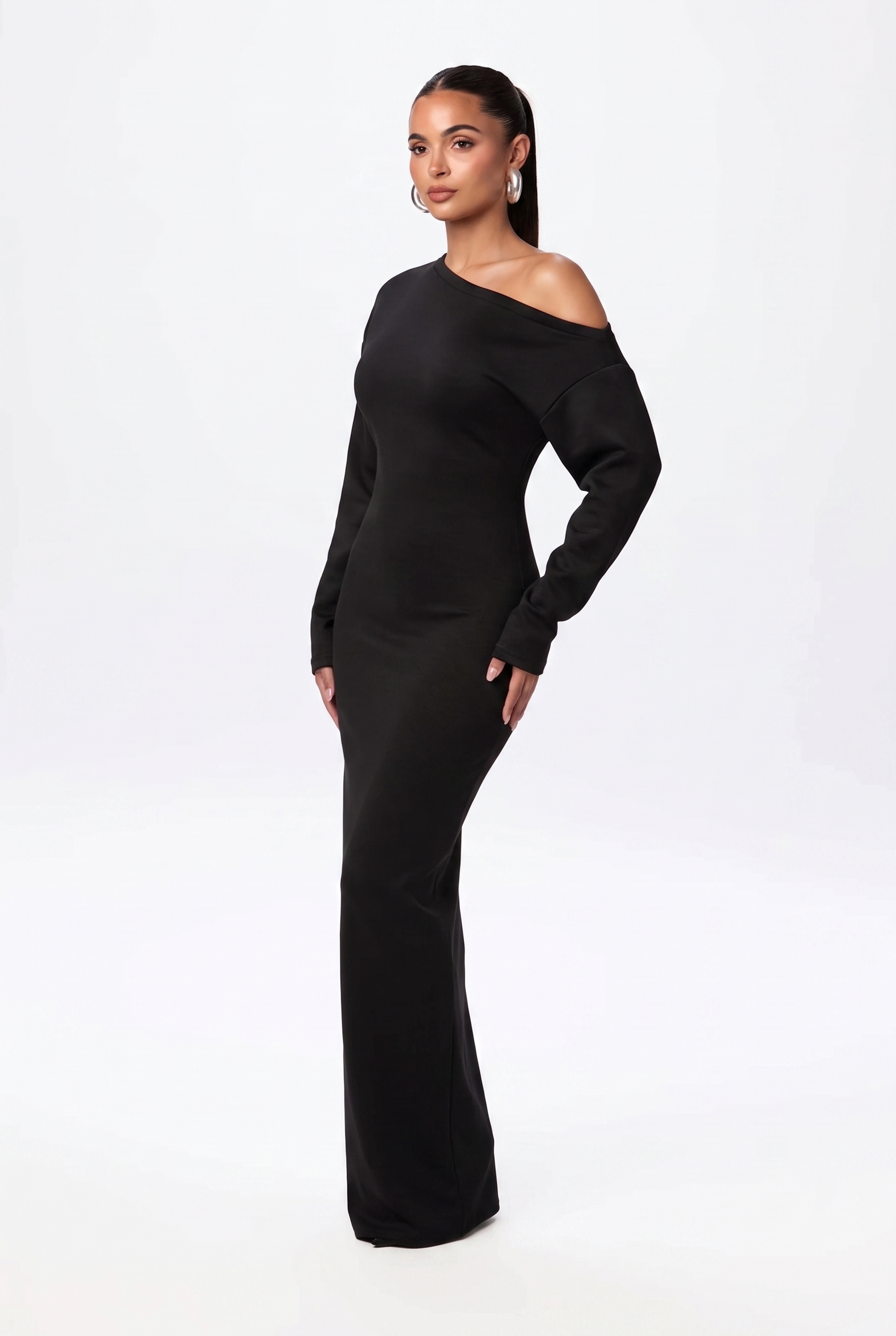 Antonia | Damen Schulterfrei Maxi Abendkleid