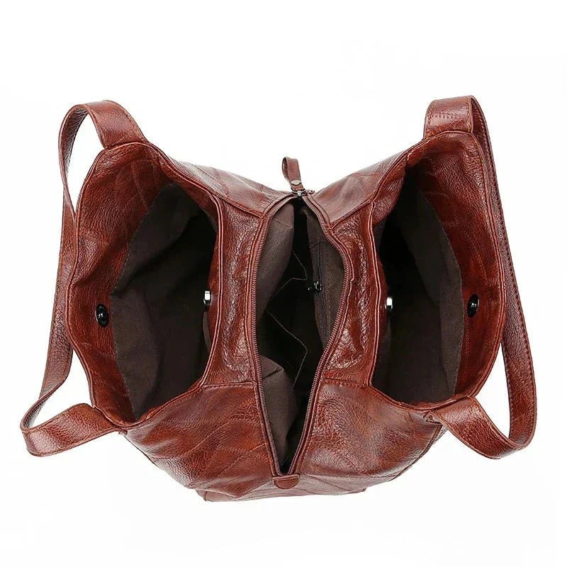 Charlotte | Damen Schultertasche aus weichem Leder für den Alltag