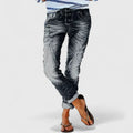 Theresa | Damen Slim-Fit Jeans im Used-Look