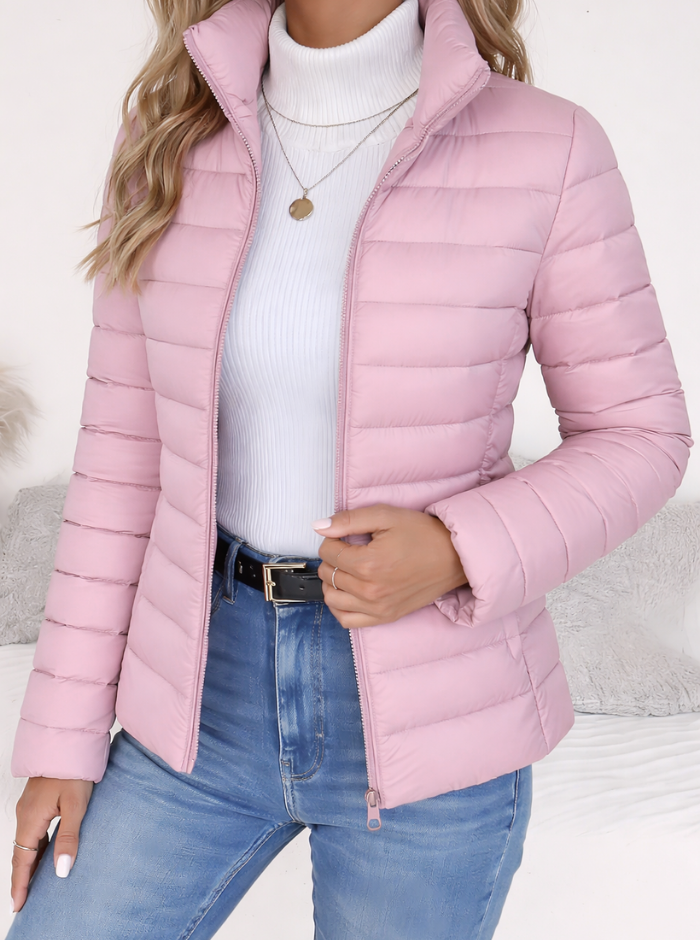 Carla | Damen Slim Fit Steppjacke im Trenchcoat-Stil