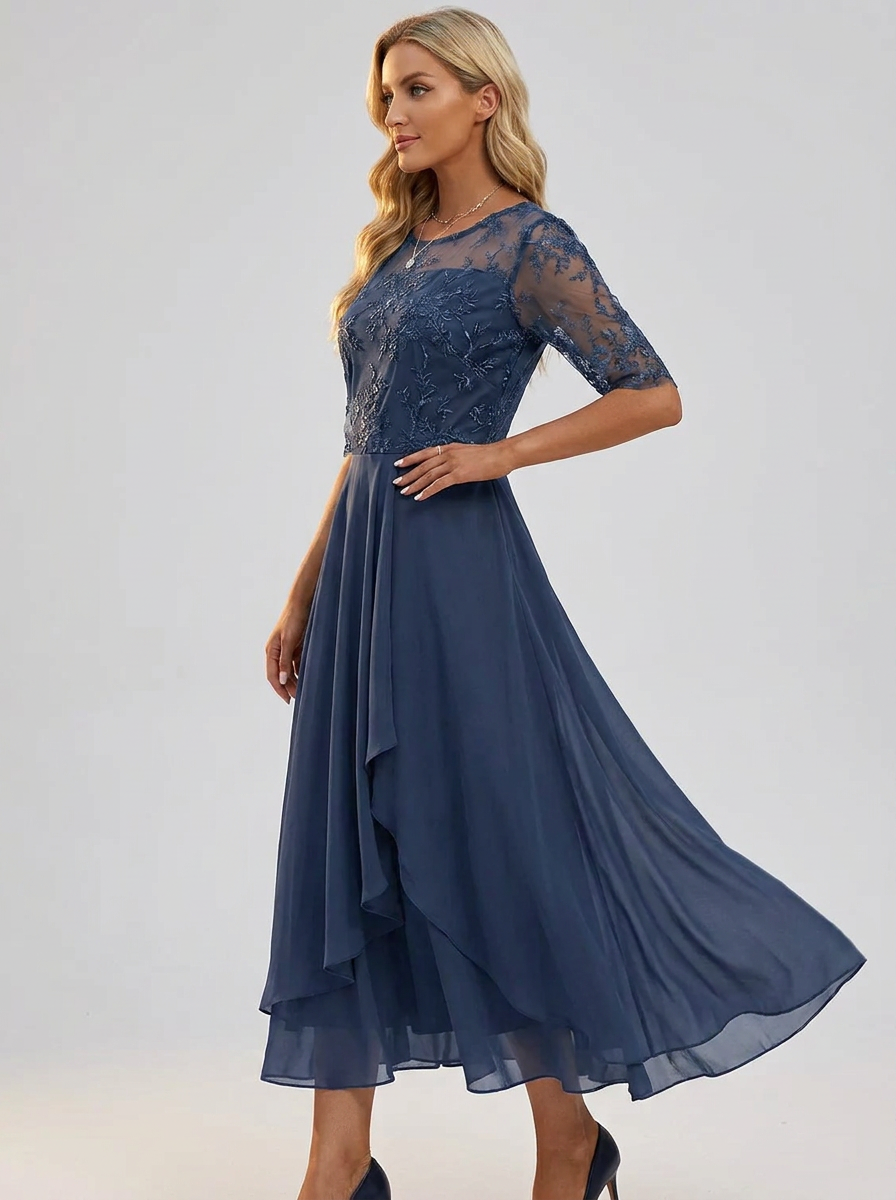 Nele | Damen Spitzenkleid für Hochzeitsgäste im Herbst