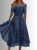 Nele | Damen Spitzenkleid für Hochzeitsgäste im Herbst