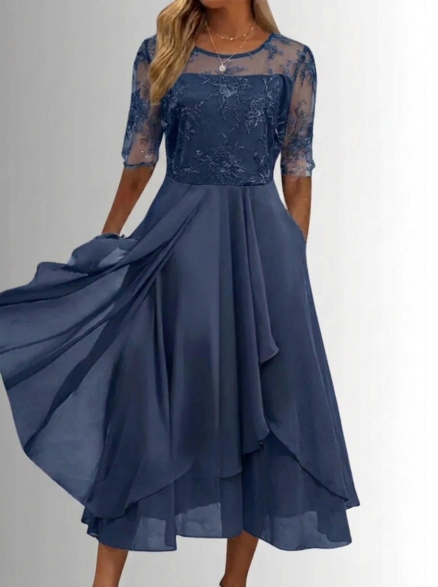 Nele | Damen Spitzenkleid für Hochzeitsgäste im Herbst