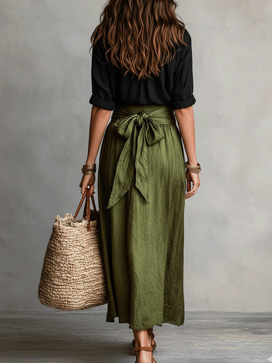 Emilia | Damen Stilvolles Zweiteiler Kleid für Herbst