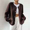 Matilda | Damen Strickjacke im Oversized-Schnitt mit Knöpfen