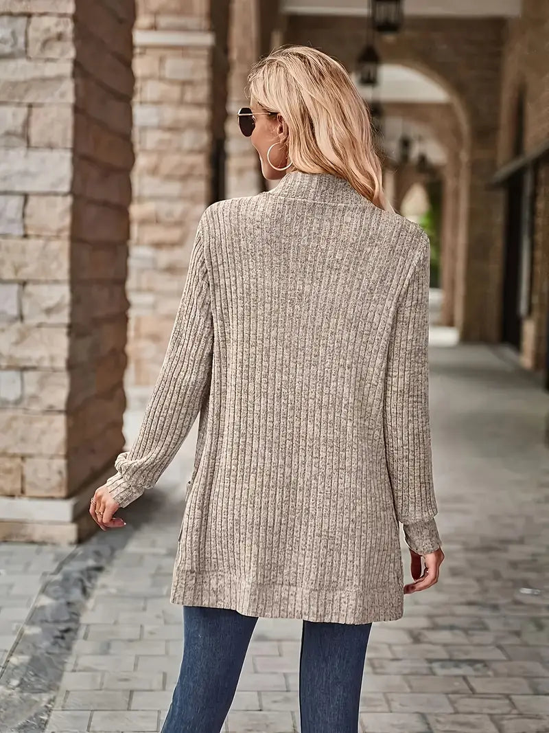 Fiona | Damen Strickjacke in lockerer Passform zum Layern