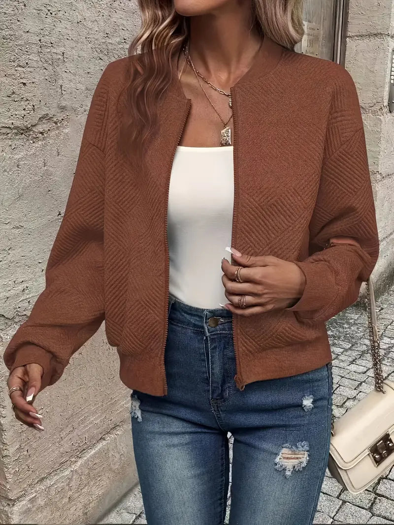 Clara | Damen Strickjacke mit strukturiertem Muster im Casual-Stil