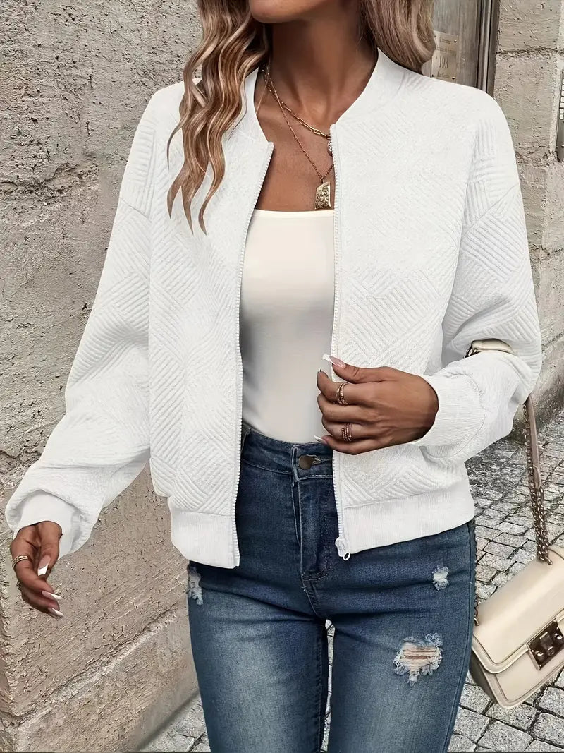 Clara | Damen Strickjacke mit strukturiertem Muster im Casual-Stil