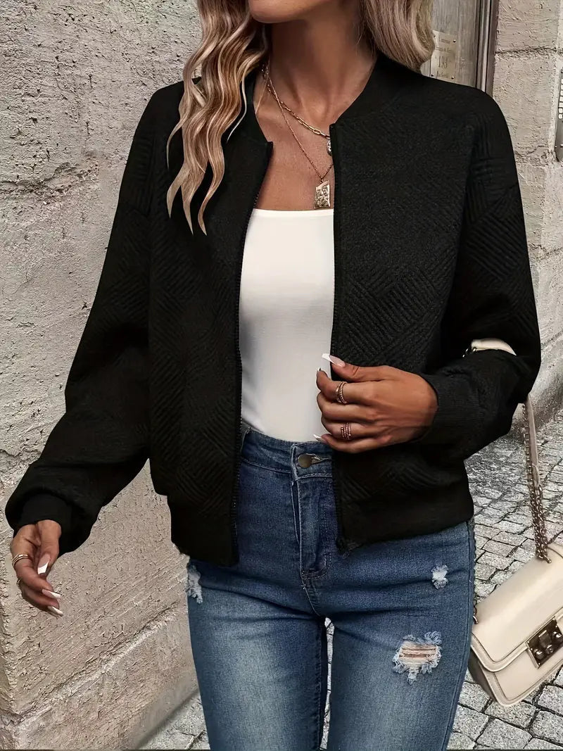 Clara | Damen Strickjacke mit strukturiertem Muster im Casual-Stil
