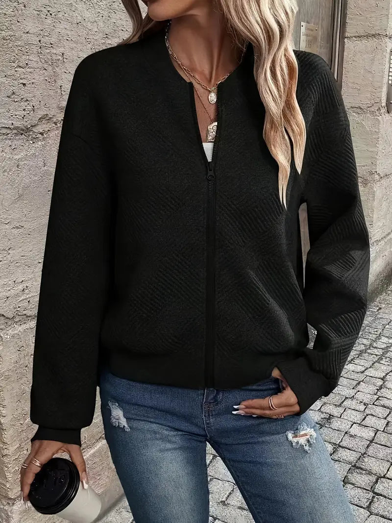 Clara | Damen Strickjacke mit strukturiertem Muster im Casual-Stil
