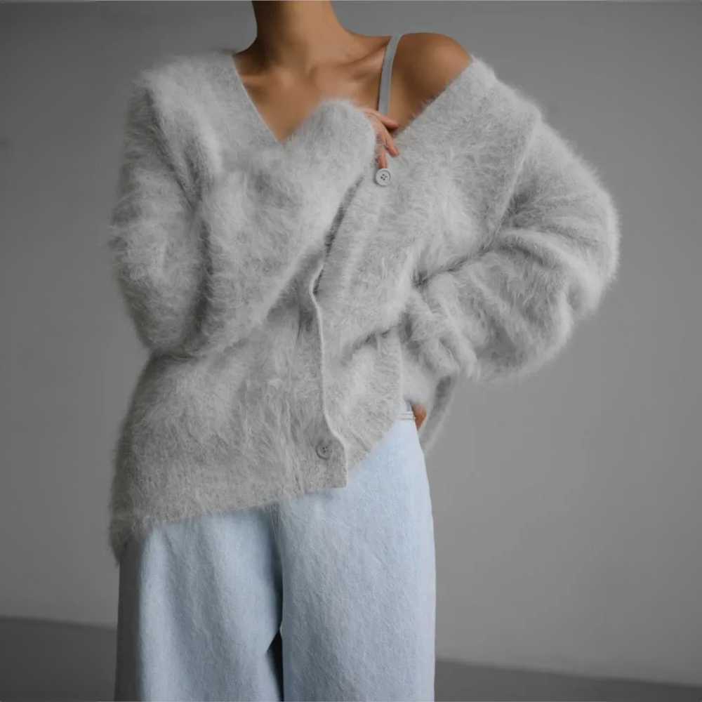 Julia | Damen Strickjacke Oversized für den Herbst