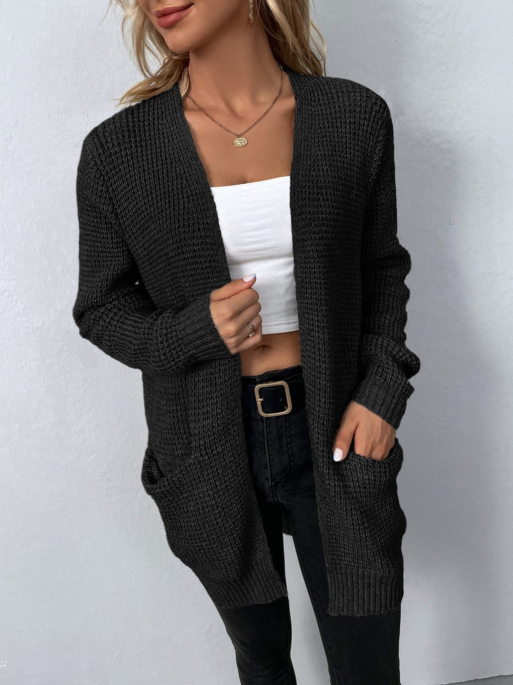 Fiona | Damen Strickjacke zum Überziehen für Herbst