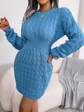 Theresa | Damen Strickkleid elegant figurbetontes für Herbst