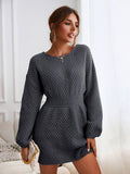 Ida | Damen Strickkleid Langarm zeitlos elegant