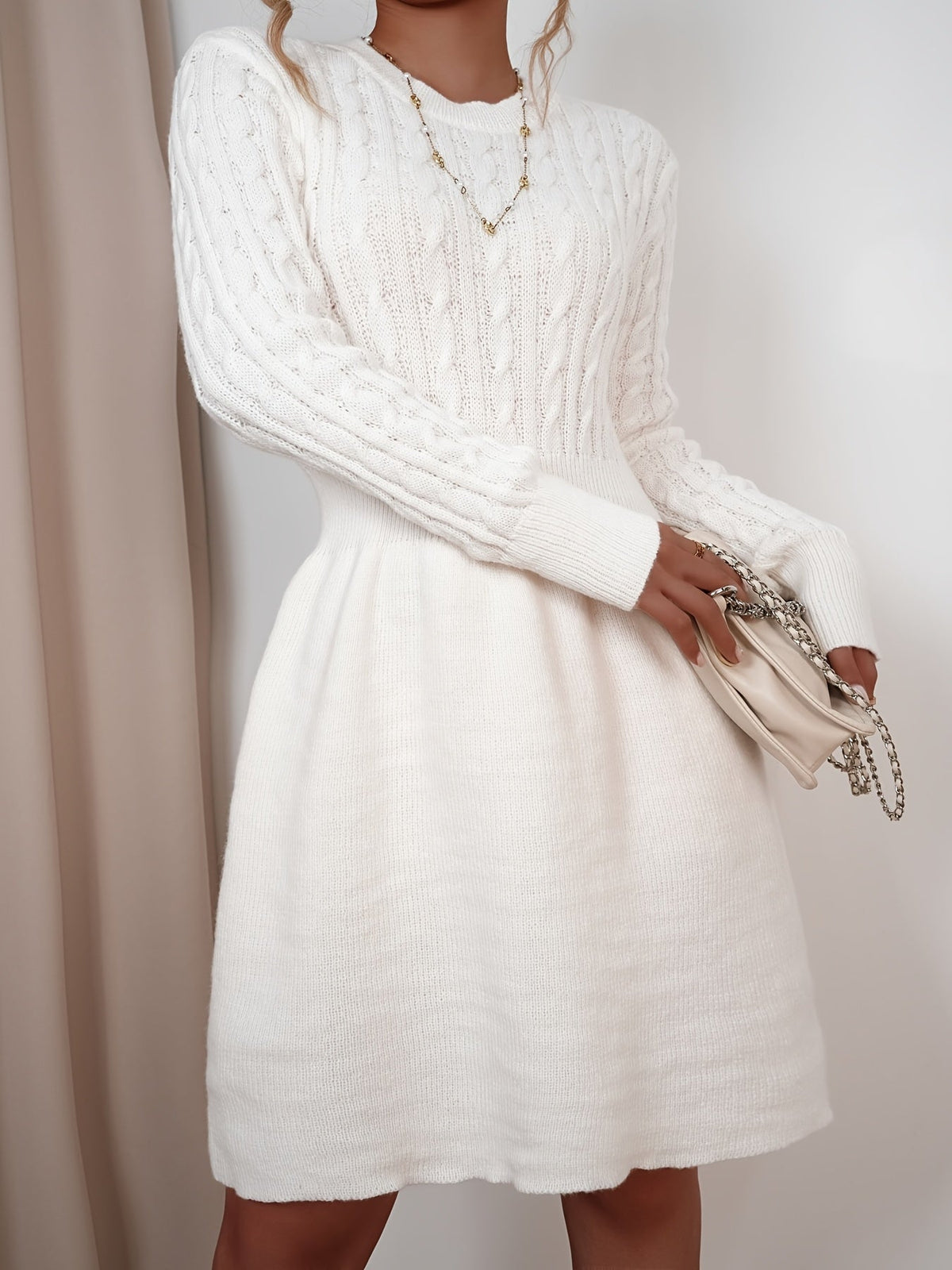 Antonia | Damen Strickkleid Mini für den Herbst
