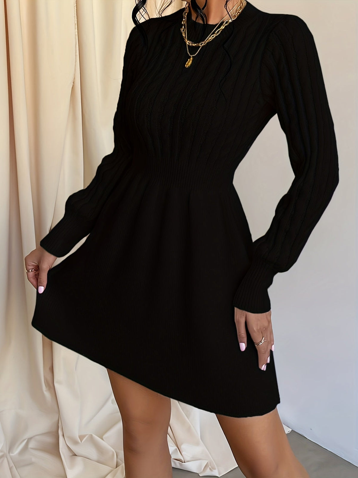 Antonia | Damen Strickkleid Mini für den Herbst