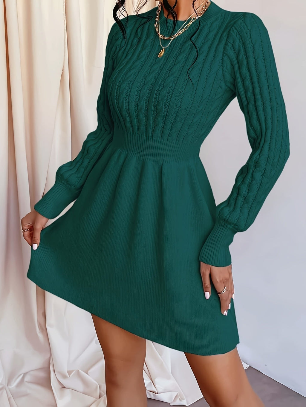 Antonia | Damen Strickkleid Mini für den Herbst