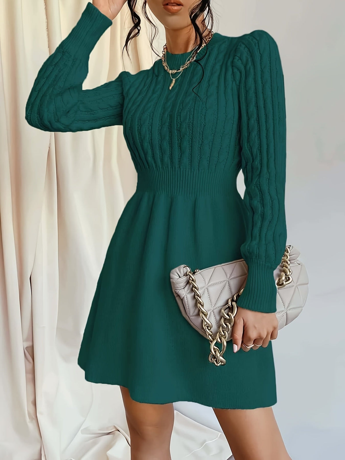 Antonia | Damen Strickkleid Mini für den Herbst