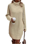Anna | Damen Strickkleid mit Rollkragen zum Herbst