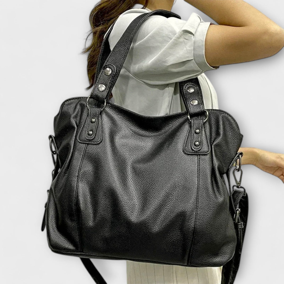 Nina | Damen Strukturierte Schultertasche im Hobo-Stil