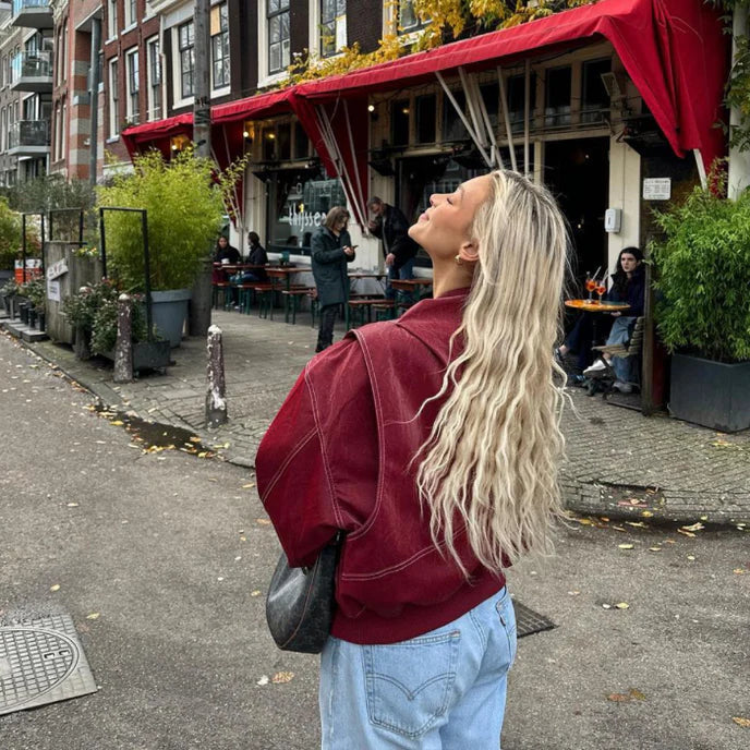 Anna | Damen Trendige Oversized Jacke