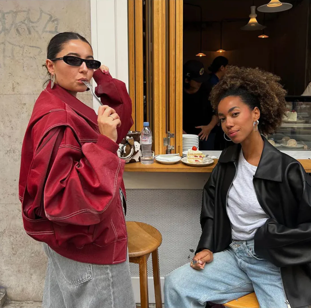 Anna | Damen Trendige Oversized Jacke