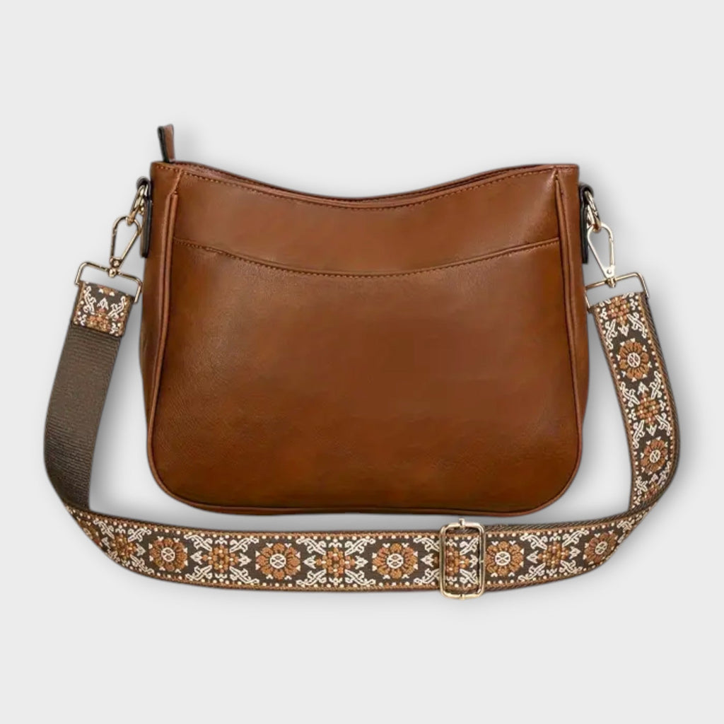 Ella | Damen Vegane Umhängetasche im Boho-Stil mit Statement-Riemen