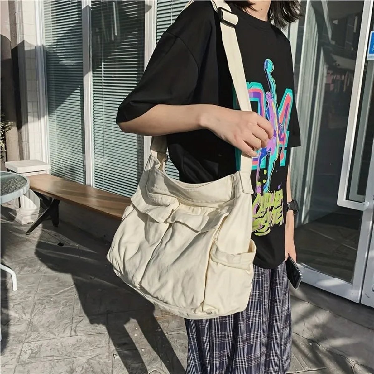 Lena | Damen Vintage Canvas Tasche für den Alltag