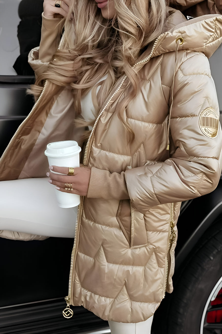 Johanna | Damen warme lange gesteppte Pufferjacke für Herbst