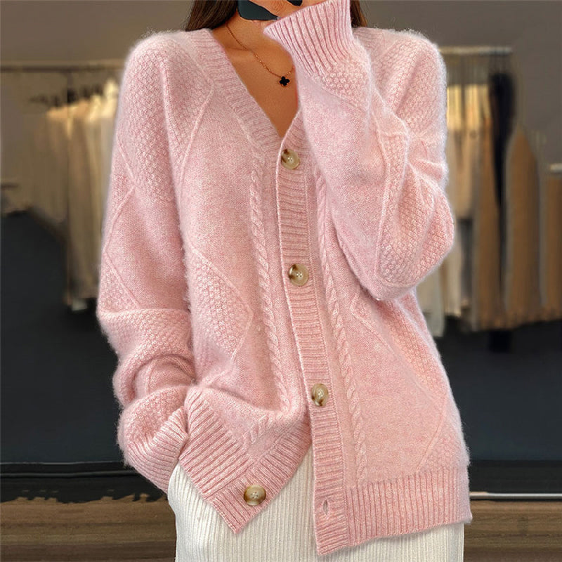 Theresa | Damen Warme Strickjacke für Alltag