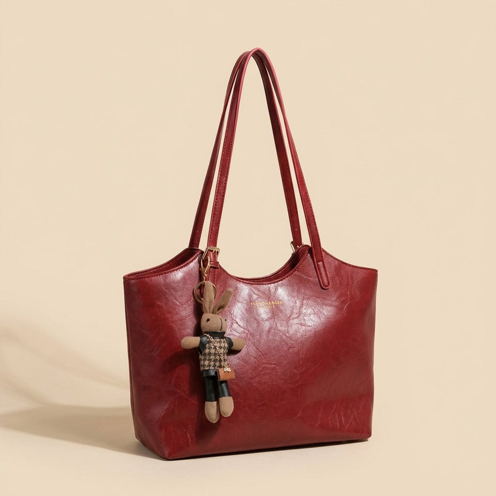 Victoria | Damen Weiche Vegane Lederschultertasche für Alltag
