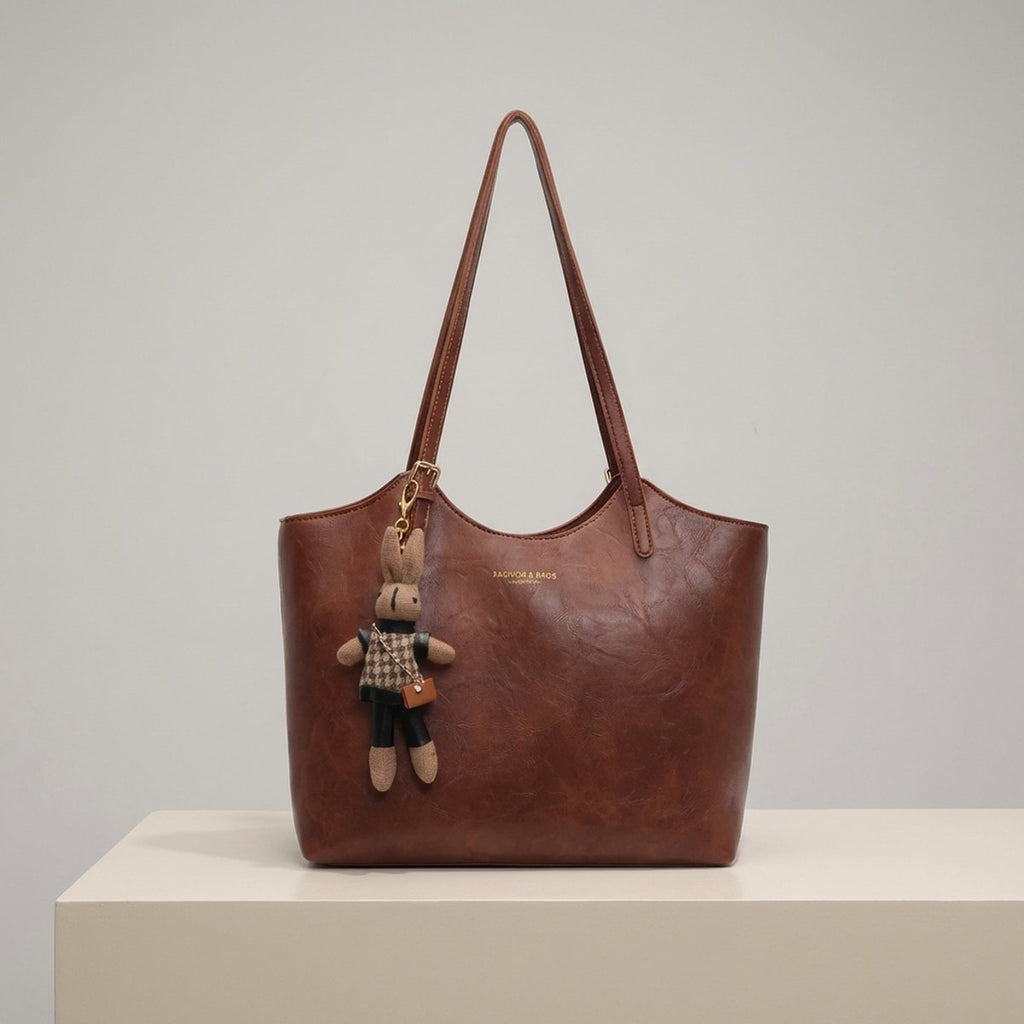 Victoria | Damen Weiche Vegane Lederschultertasche für Alltag