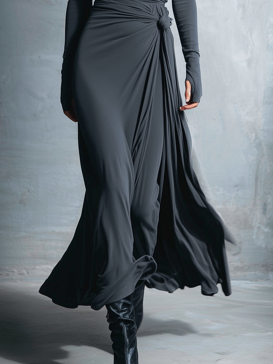 Theresa | Damen Wickel Maxikleid für Herbst Hochzeitsgäste
