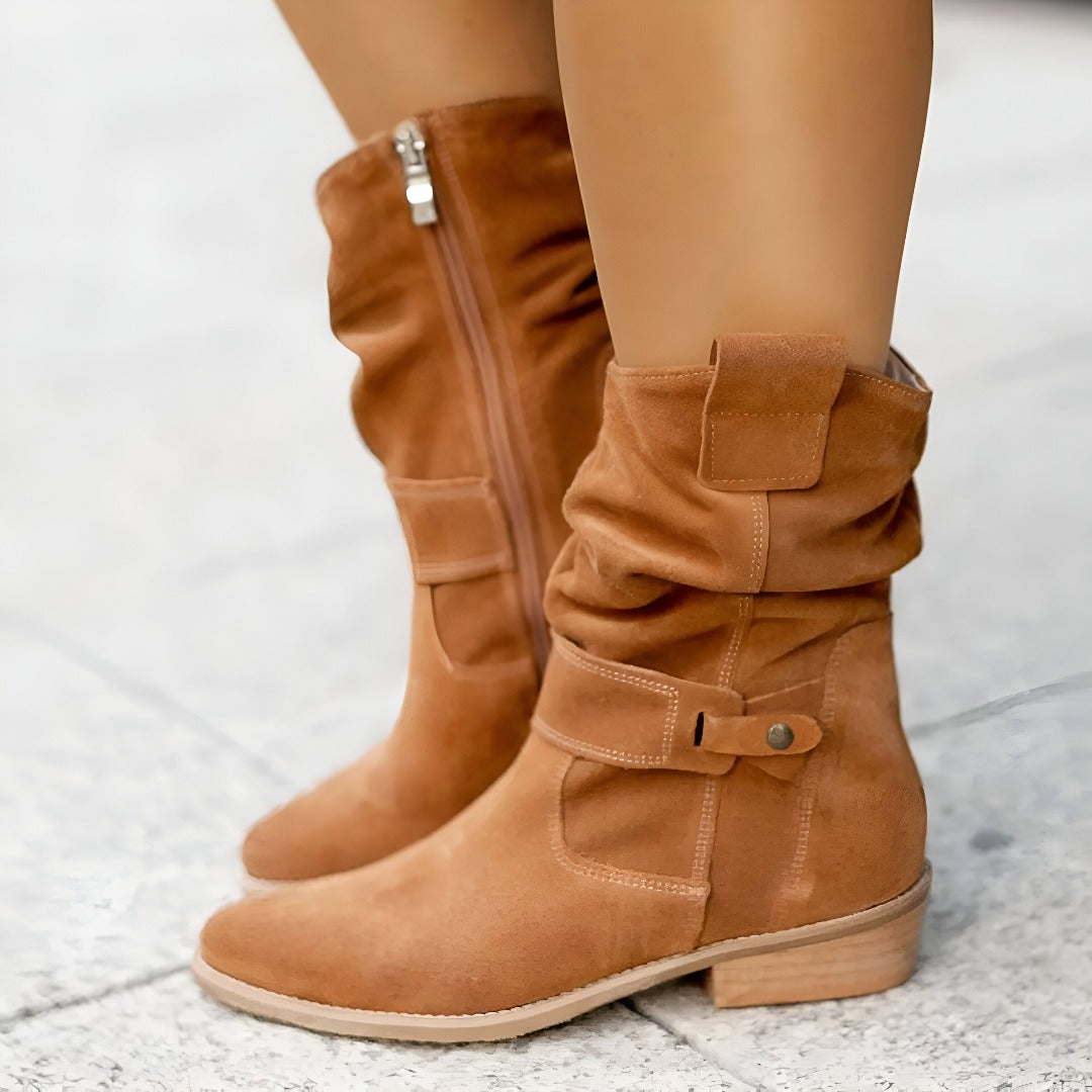 Melina | Damen Wildleder Freizeit Stiefel