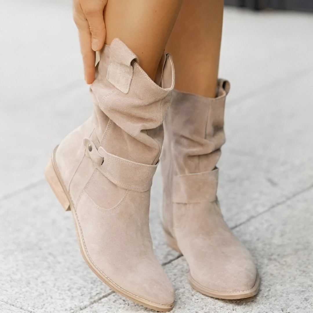 Melina | Damen Wildleder Freizeit Stiefel