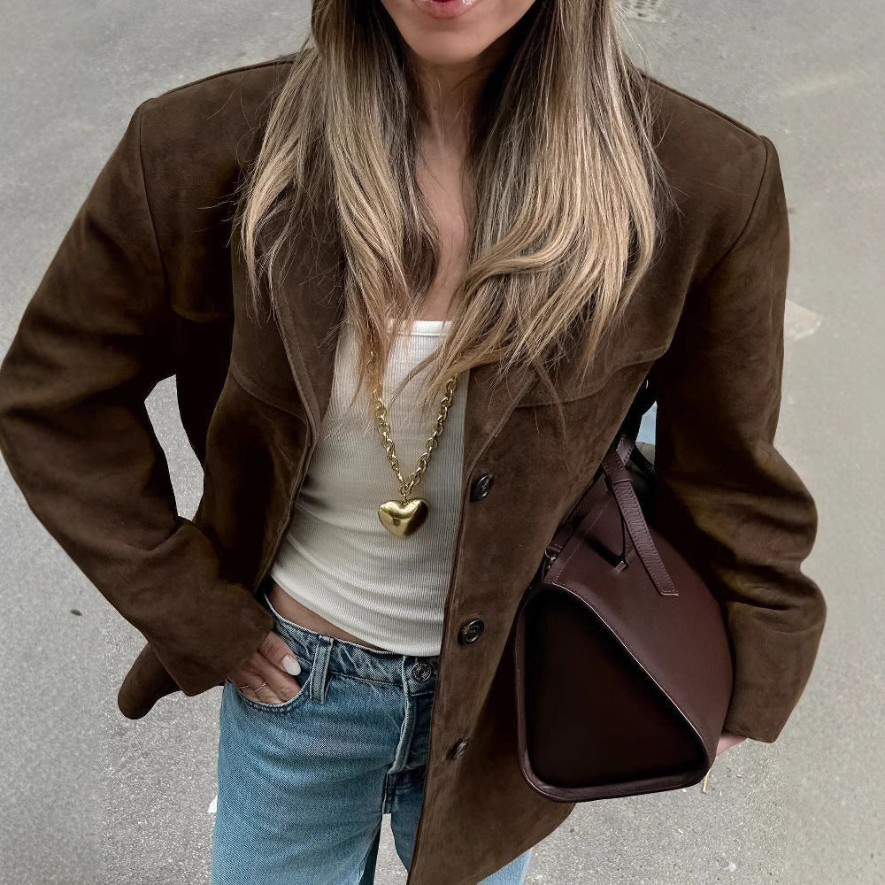 Paula | Damen zeitlose Wildlederjacke für jeden Tag