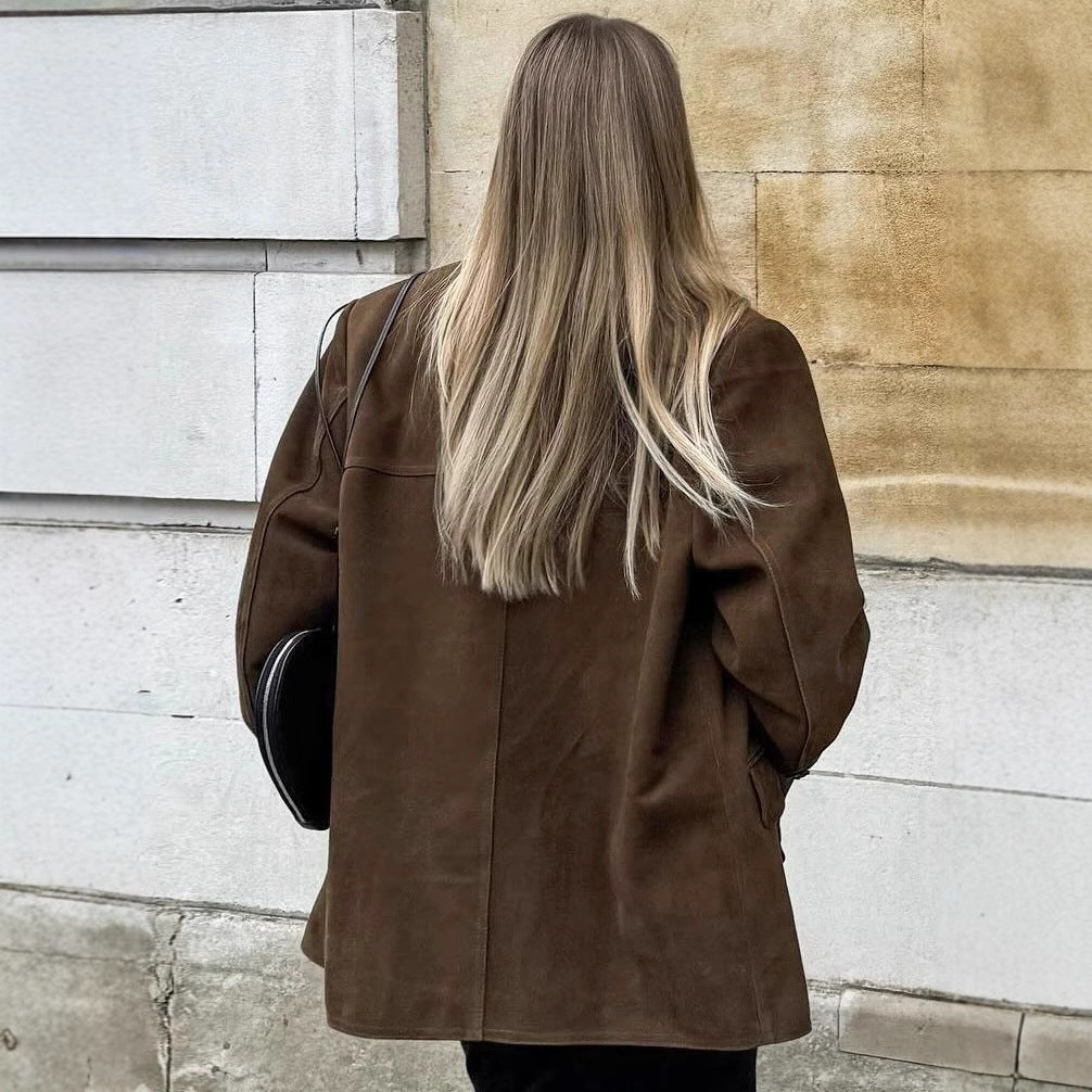 Paula | Damen zeitlose Wildlederjacke für jeden Tag