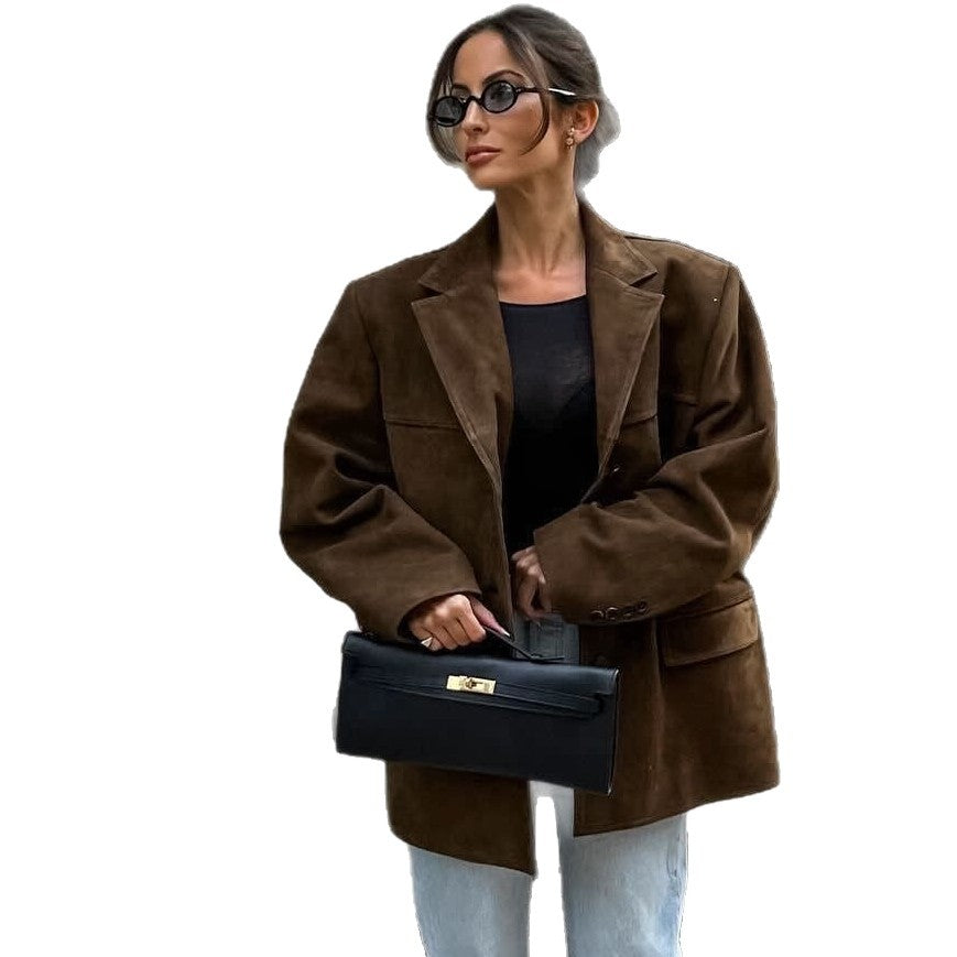 Paula | Damen zeitlose Wildlederjacke für jeden Tag