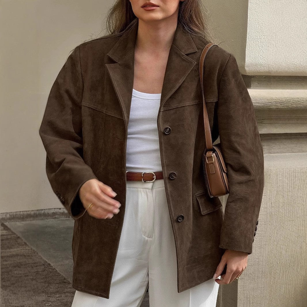 Paula | Damen zeitlose Wildlederjacke für jeden Tag