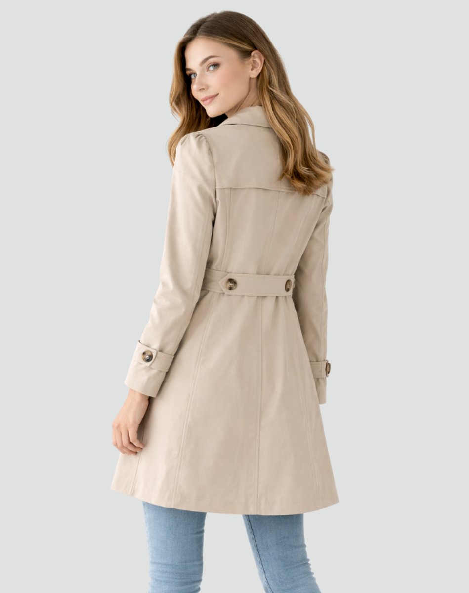 Emma | Damen Zeitloser Eleganter Taillierter Trenchcoat