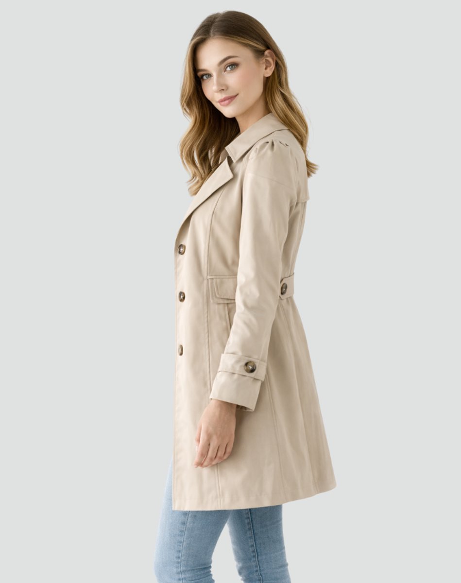Emma | Damen Zeitloser Eleganter Taillierter Trenchcoat