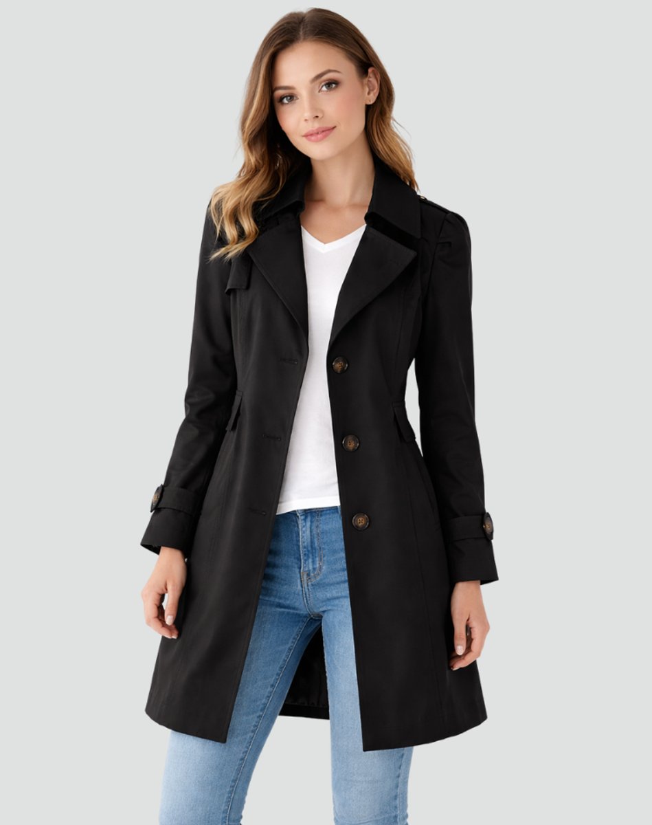 Emma | Damen Zeitloser Eleganter Taillierter Trenchcoat