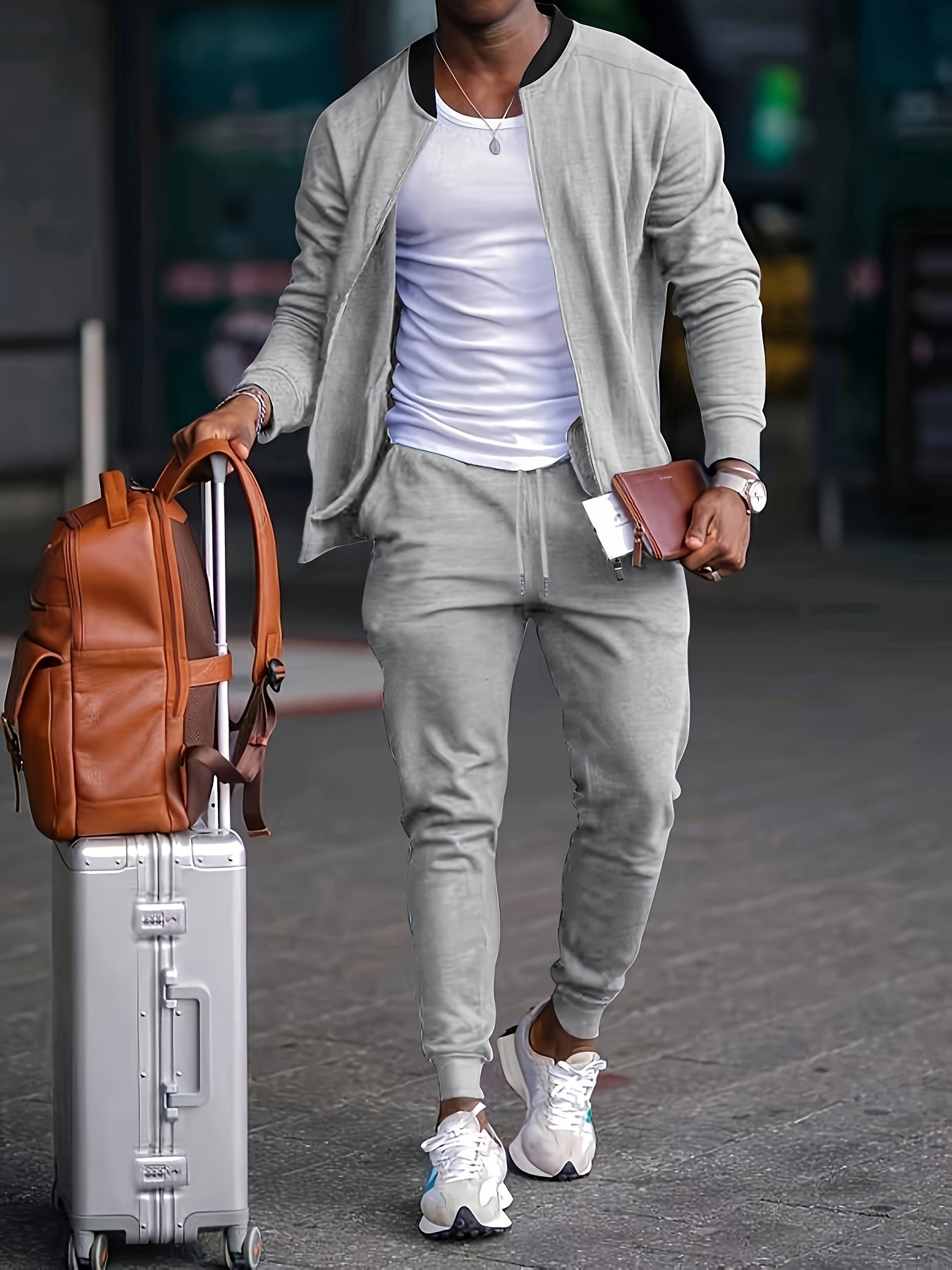 Damien | Herren Trainingsanzug Set Reißverschluss Jacke