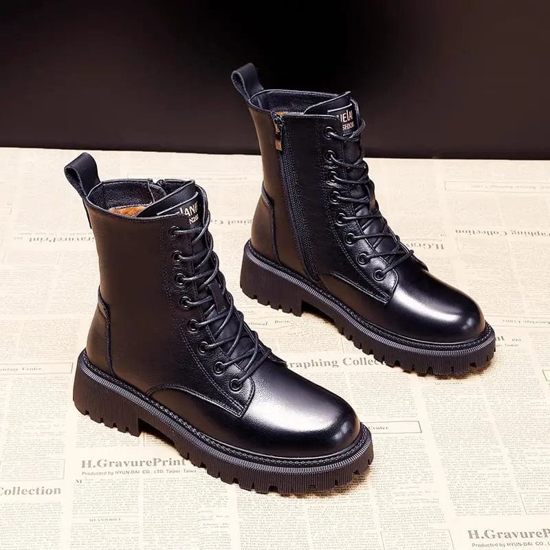Sommerfeld™ | Elegante Winterstiefel aus schwarzem Leder